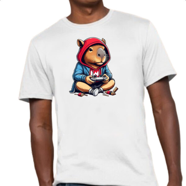 Camiseta Unissex Capivara gamer - Imagem 4