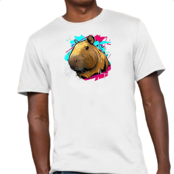 Camiseta Unissex Capivara grafite - Imagem 4