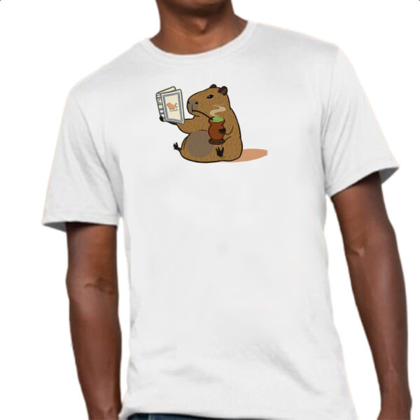 Camiseta Unissex Capivara tomando chimarrao - Imagem 4