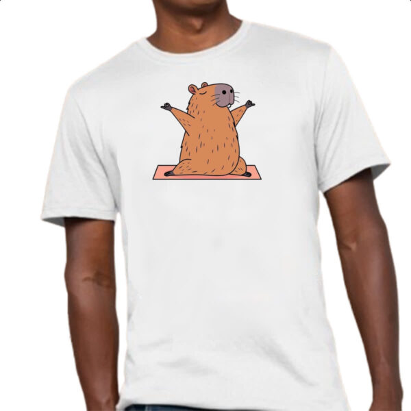 Camiseta Unissex Capivara yoga - Imagem 4