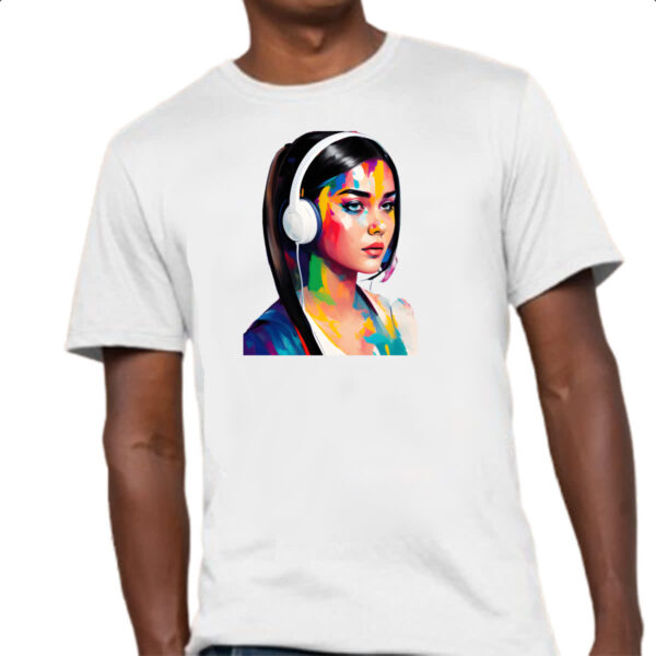 Camiseta Unissex Adolescente headset pintura - Imagem 4
