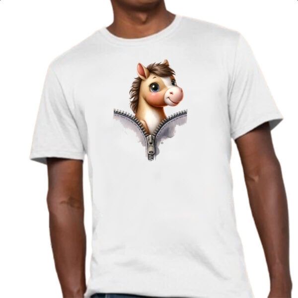 Camiseta Unissex Cavalo no ziper - Imagem 4