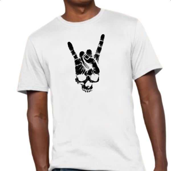 Camiseta Unissex Caveira do Rock - Imagem 4