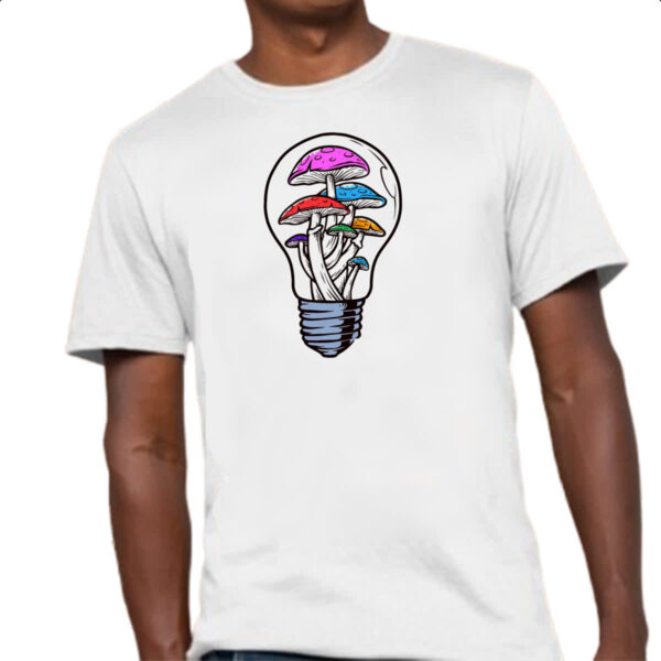 Camiseta Unissex Cogumelos em lampada - Imagem 4