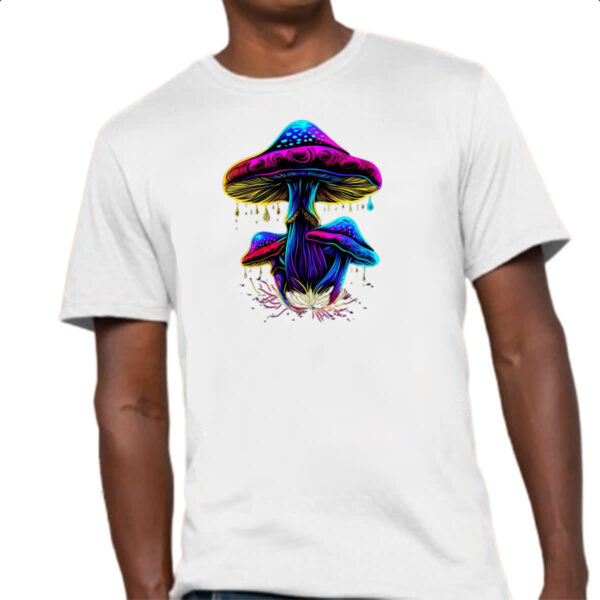 Camiseta Unissex Cogumelos neon - Imagem 4