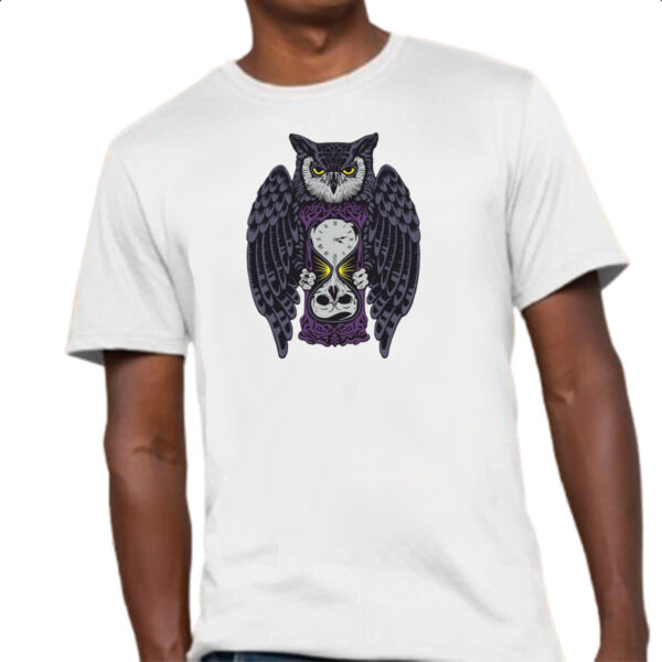 Camiseta Unissex Coruja do tempo - Imagem 4