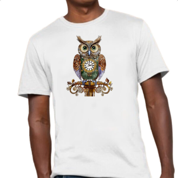Camiseta Unissex Coruja maquina do tempo - Imagem 4