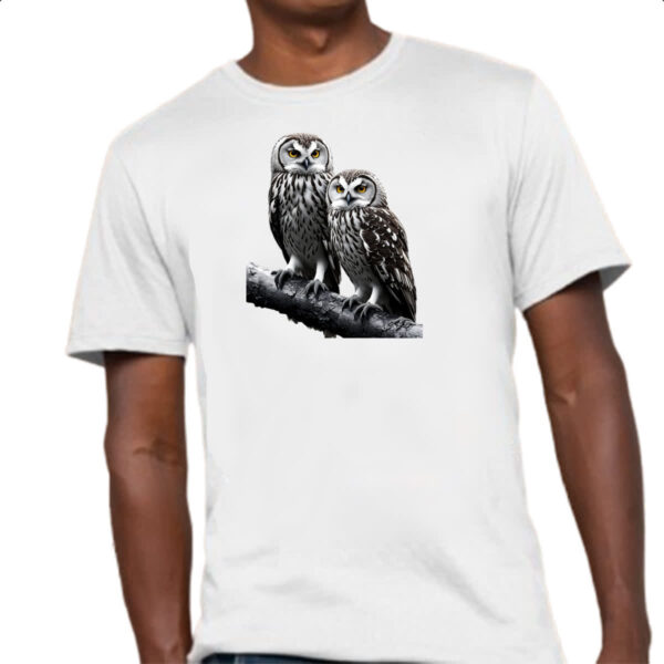 Camiseta Unissex Corujas da neve - Imagem 4