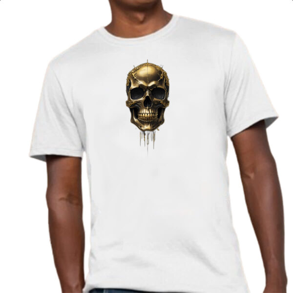 Camiseta Unissex Cranio de ouro - Imagem 4