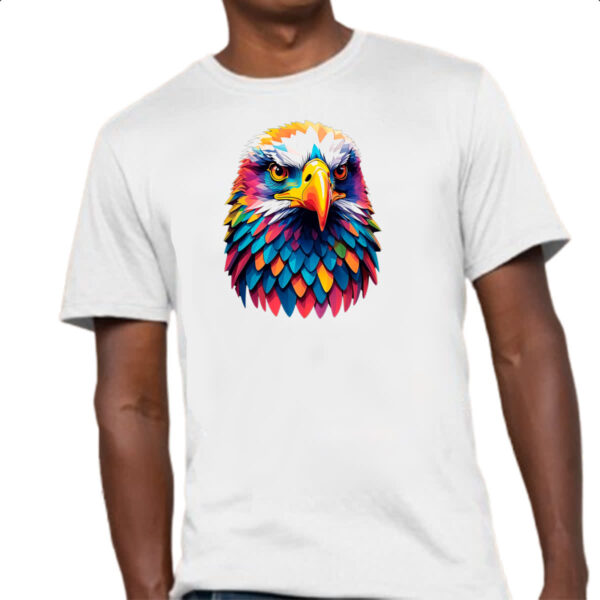 Camiseta Unissex Aguia colorida color art - Imagem 4