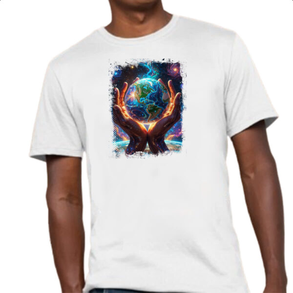 Camiseta Unissex Deus criando o universo - Imagem 4