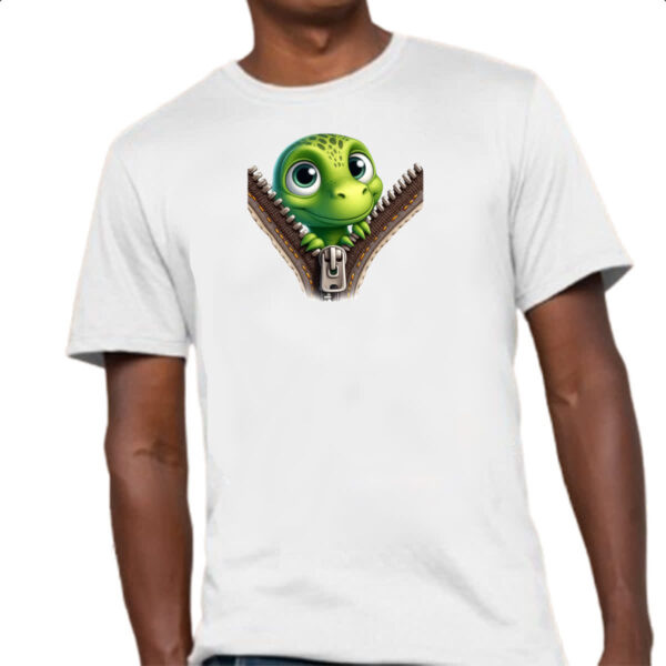 Camiseta Unissex Dinossauro no ziper - Imagem 4