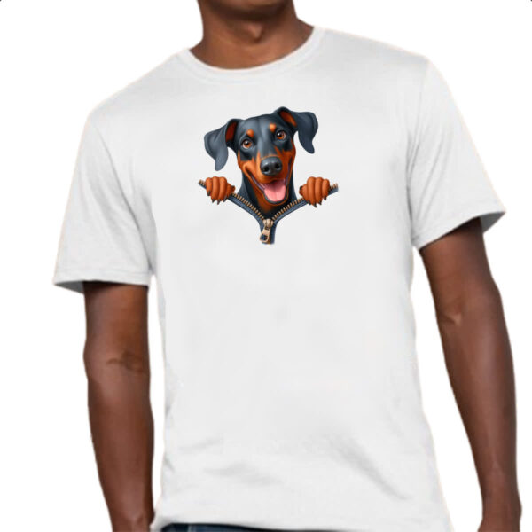Camiseta Unissex Dobermann no Ziper - Imagem 4