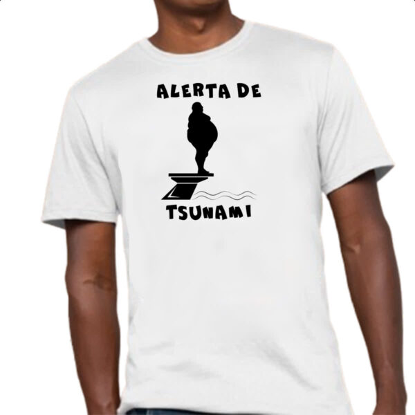 Camiseta Unissex Alerta de tsunami - Image 4