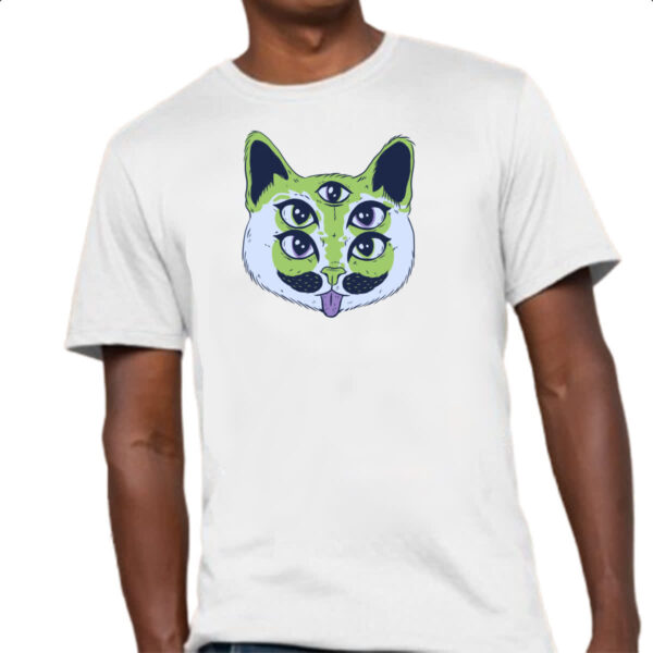 Camiseta Unissex Alien Cat Gato Alienigena - Imagem 4