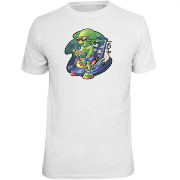 Camiseta Unissex Alien relaxando de ferias
