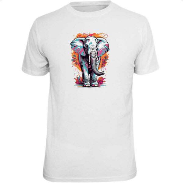 Camiseta Unissex Elefante arte psicodelica