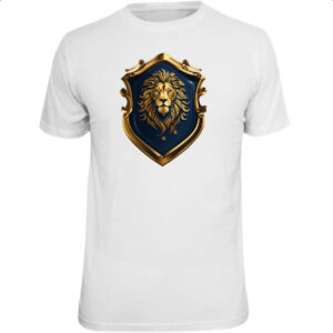 Camiseta Unissex Escudo dourado leao de juda