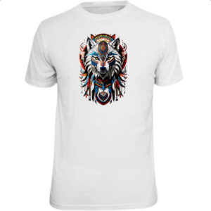 Camiseta Unissex Espirito lobo tribal americano
