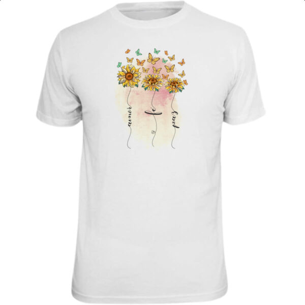 Camiseta Unissex Amor fe e paz