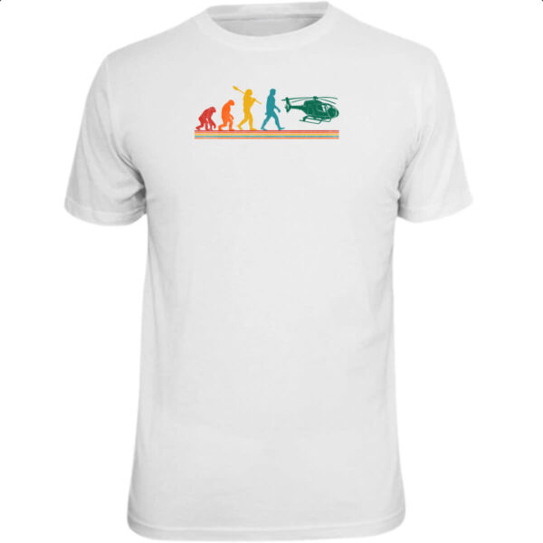 Camiseta Unissex Evolucao helicoptero