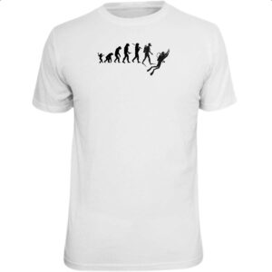 Camiseta Unissex Evolucao mergulhador