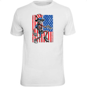 Camiseta Unissex Esqueleto Estados Unidos Vintage