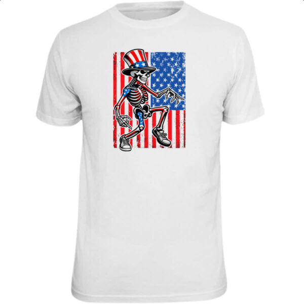 Camiseta Unissex Esqueleto Estados Unidos Vintage