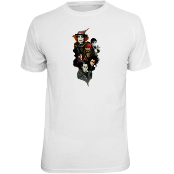 Camiseta Unissex Johnny Depp Characters
