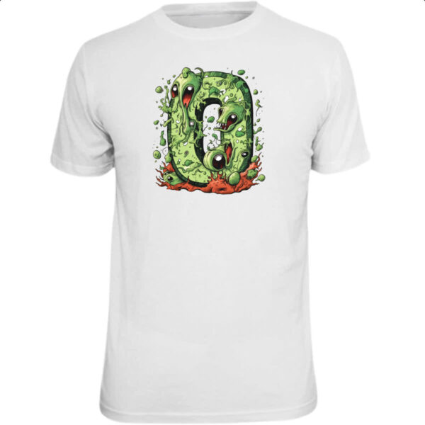 Camiseta Unissex Zumbi Alfabeto Letra O