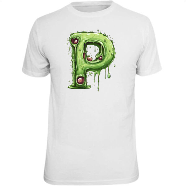 Camiseta Unissex Zumbi Alfabeto Letra P