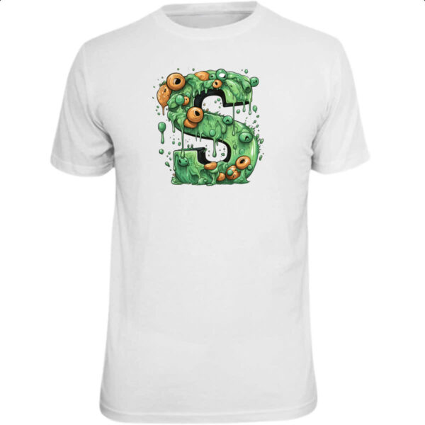 Camiseta Unissex Zumbi Alfabeto Letra S