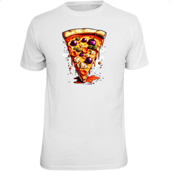 Camiseta Unissex Fatia de pizza cartoon