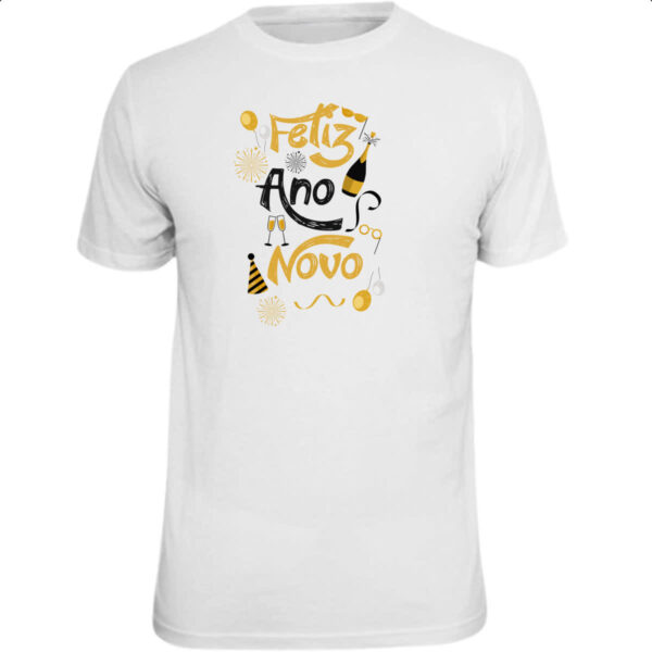 Camiseta Unissex Feliz ano novo elementos