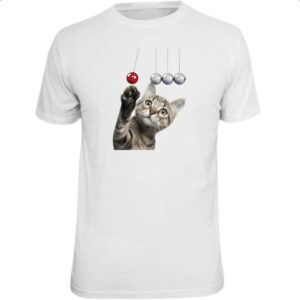 Camiseta Unissex Gatinho brincando com pendulo