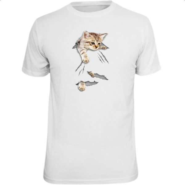 Camiseta Unissex Gatinho saindo pra fora