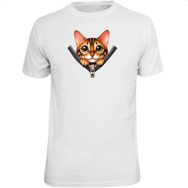 Camiseta Unissex Gato de bengala no ziper