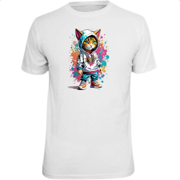 Camiseta Unissex Gato Splash Grafite