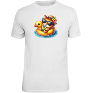 Camiseta Unissex Gato na boia