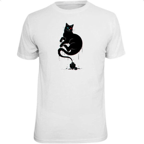 Camiseta Unissex Gato na tinta