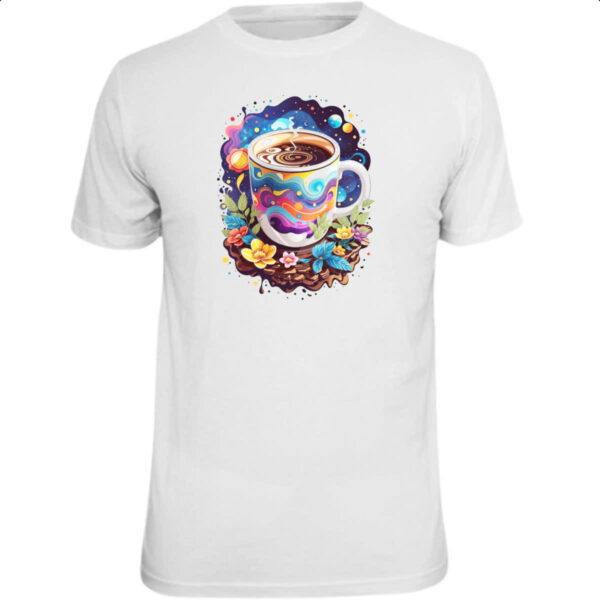 Camiseta Unissex Xicara de cafe na galaxia