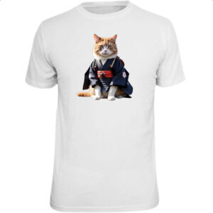 Camiseta Unissex Gato samurai