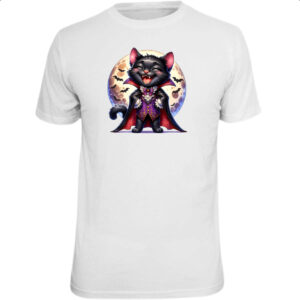Camiseta Unissex Gato vampiro