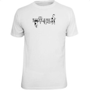 Camiseta Unissex Gatos no varal