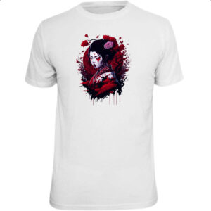 Camiseta Unissex Geisha dark magic splash