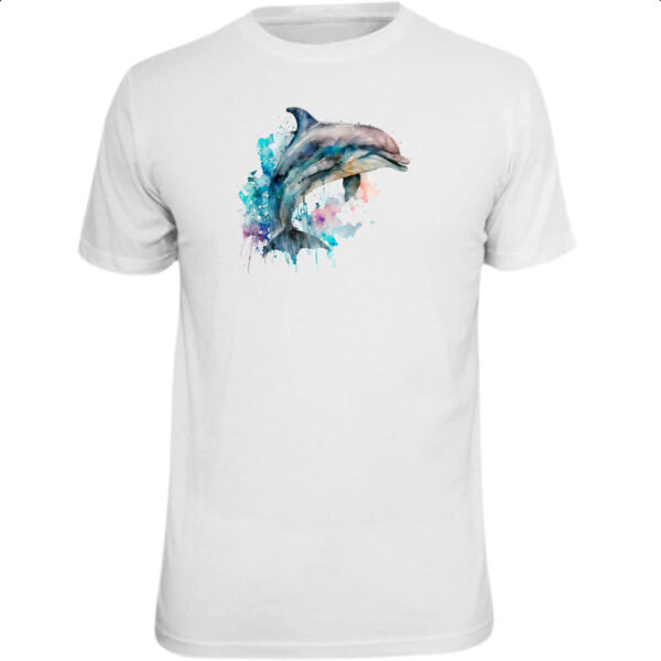 Camiseta Unissex Golphinho aquarela 01