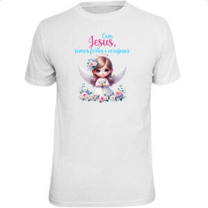 Camiseta Unissex Anjo com Jesus