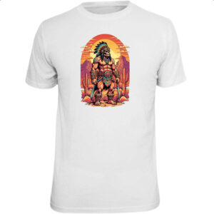 Camiseta Unissex Guerreiro Skull Indio Americano