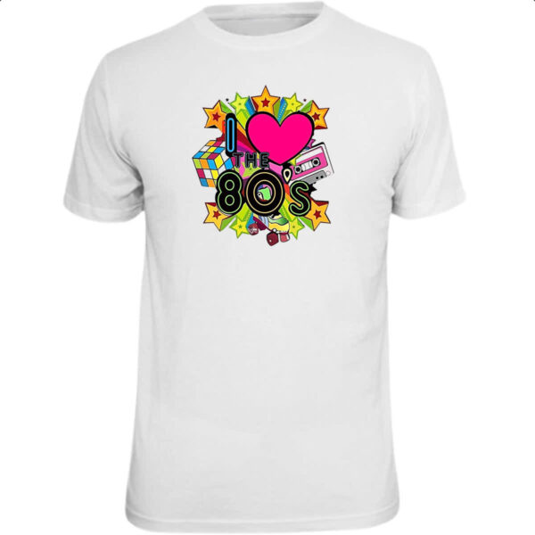 Camiseta Unissex I love anos 80