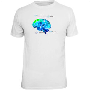 Camiseta Unissex Infograficos do cerebro